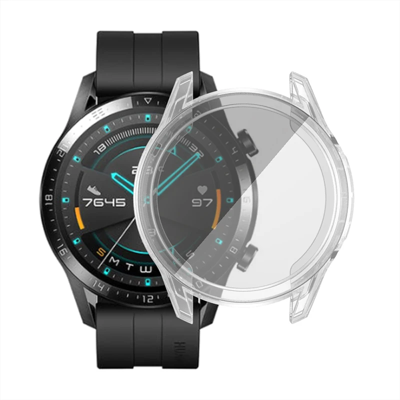 Чехол из ТПУ для Huawei watch GT 2 46 мм ремешок часов GT/GT2 с мягким покрытием защита экрана