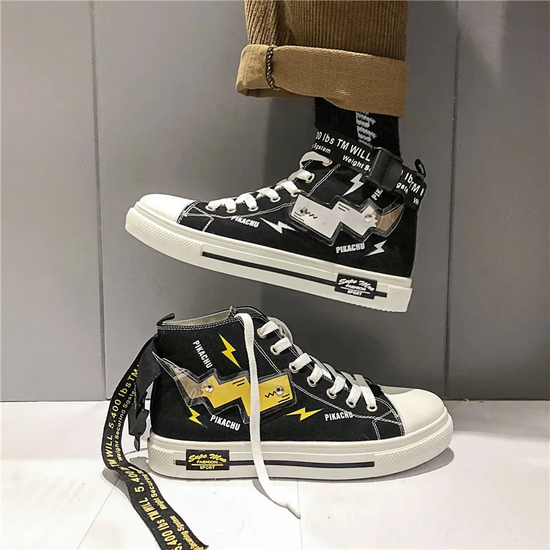 

Fashion Anime Casual Shoes Men Hip Hop Canvas Sneakers Cartoon Cosplay Couple High Top Sneakers Men Canvas Shoes