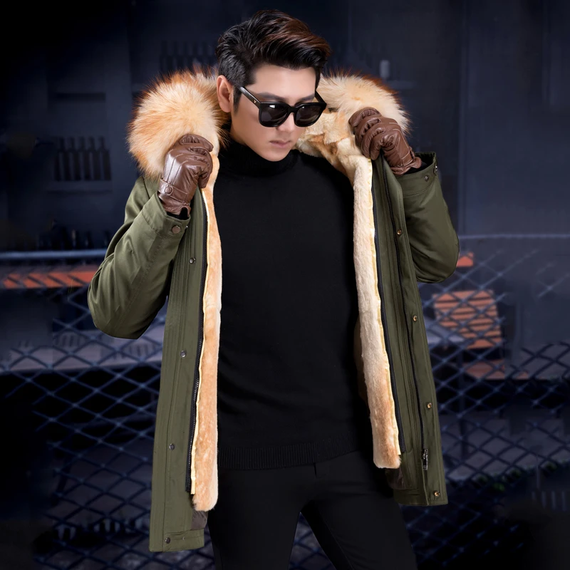 Новинка 2021 мужское меховое пальто синее школьное для среднего возраста