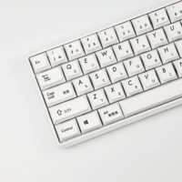 1set pbt dye sublimated keycaps japanese keycaps white minimalist style for mechanical keyboard 60 61 64 84 96 87 104 108