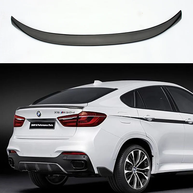 X6 F16 M Performance Style FRP грунтовка для автомобиля фотоэлемент BMW 2014 2016|trunk spoiler wing|spoiler