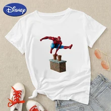 Disney United States Pop T-shirt Women Men Hipster Edgy Peter Parker T Shirts Streetwear Fashion Clothing Marvel Superhero