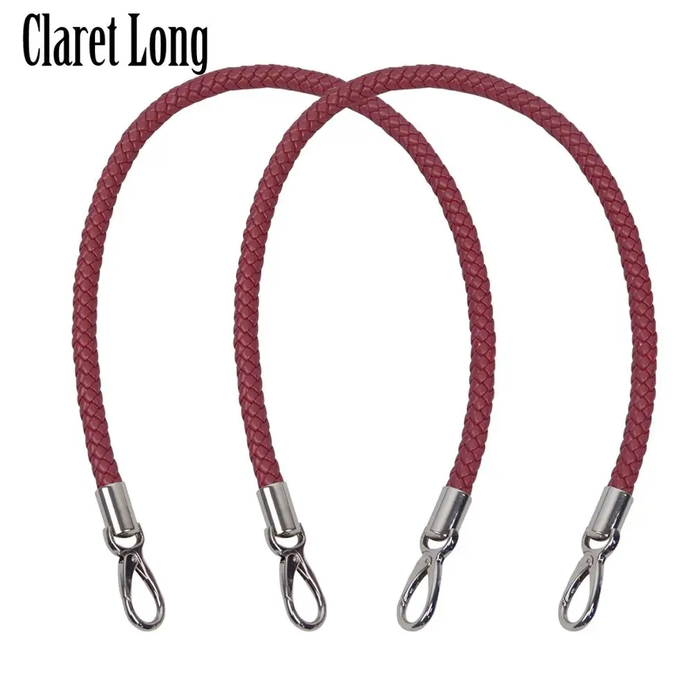 claret long Новинка, huntfun, 1 пара длинных коротких ремней для мини-Сумки С О-образным карманом, женская сумка с ручками, кожаные ручки для OBag, корзина с Луной - Цвет: claret long