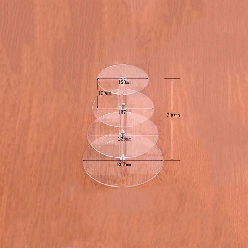 4-слойная прозрачная акриловая подставка для кексов вечерние подставки тортов