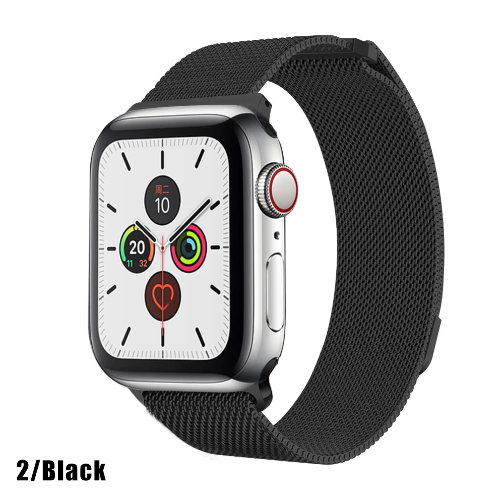 Миланская петля для apple watch серии 1 2 3 4 5 ремешок для iwatch ремешок из нержавеющей стали магнитная пряжка 38 мм 40 мм 42 мм 44 мм браслет