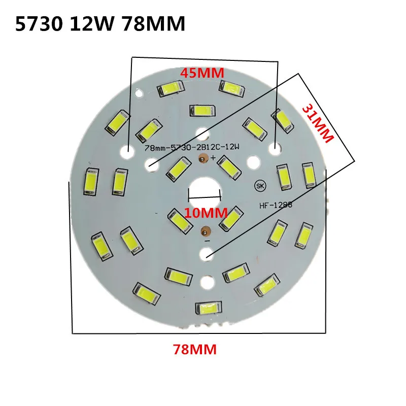 Светодиодный светильник SMD 3 Вт 5 7 9 12 18 24 5730 для ПХД потолка замена лампы|Подвесные