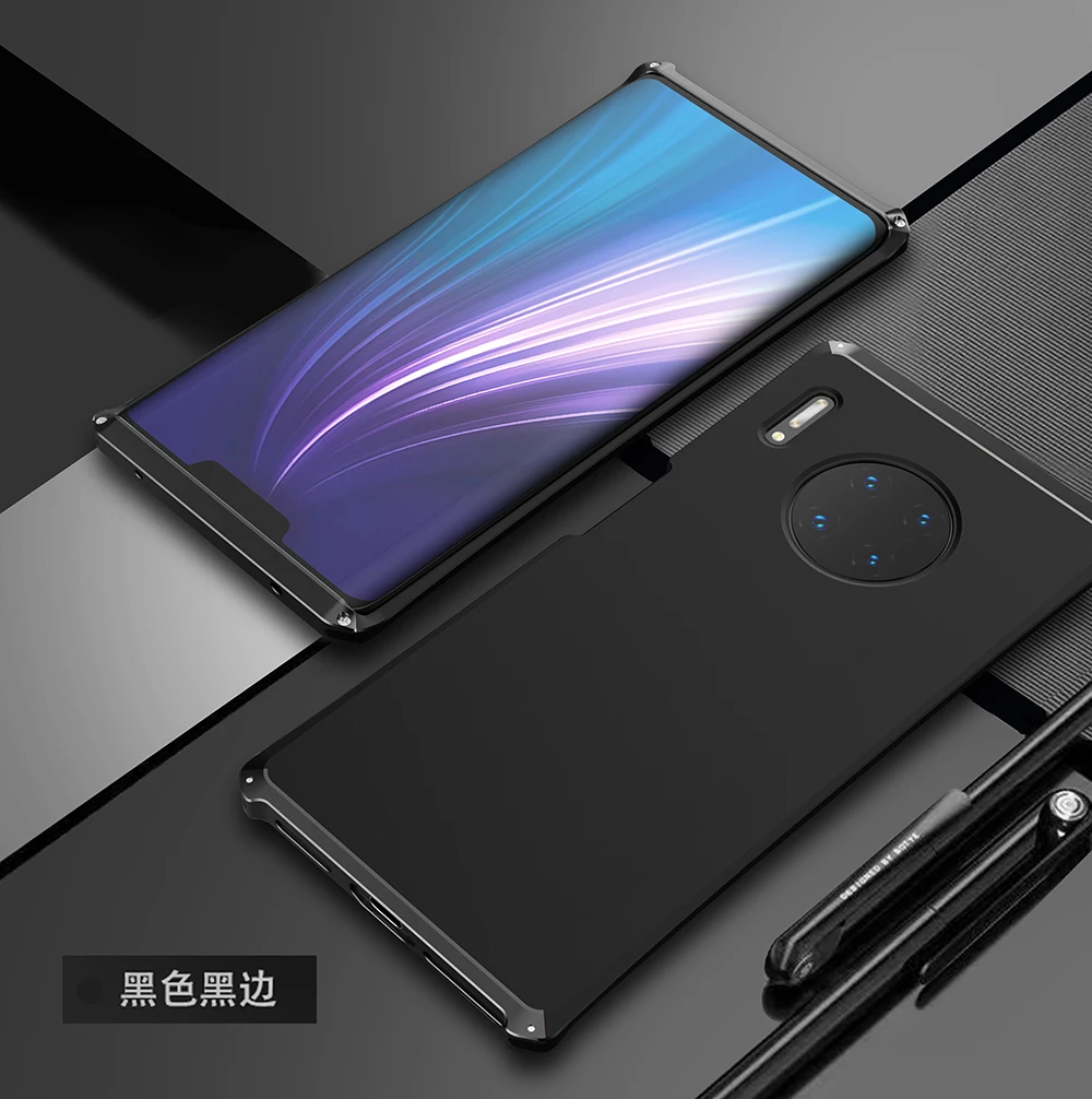 Текстурированный противоударный металлический каркас пластик для huawei P20 P10 Plus алюминиевый сплав p10Plus mate 30 10 Honor V8 V20 бампер с подарком