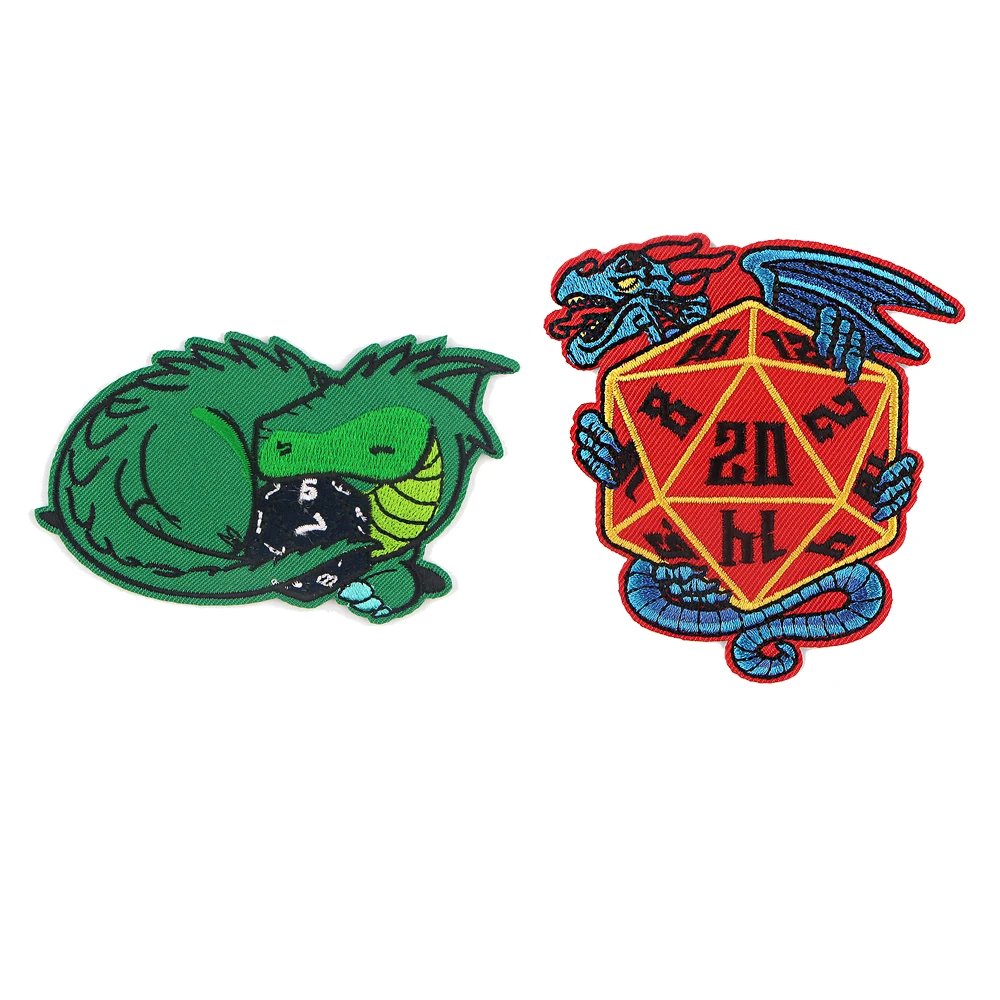 

R928 1pcs Dragon Cartoon Sticker For Clothing Applications Patches On Clothes Iron Embroidered Patch For Backpack Badge