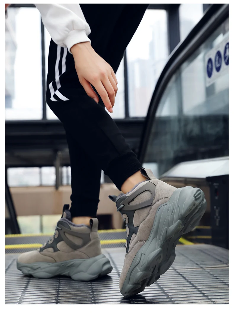 Men's Sneakers Casual Plus Velvet Winter Warm Short Ankle women Boots Plush Man's High-top women Snow Shoes Обувь Мужская