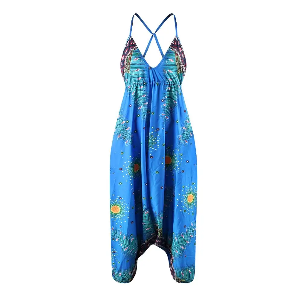 Женский дворцовый комбинезон на спине Летний с V-образным вырезом Повседневная