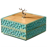 light luxury storage box elk dried fruit box with lid snack melon seed tray living room nut box fruit organizer