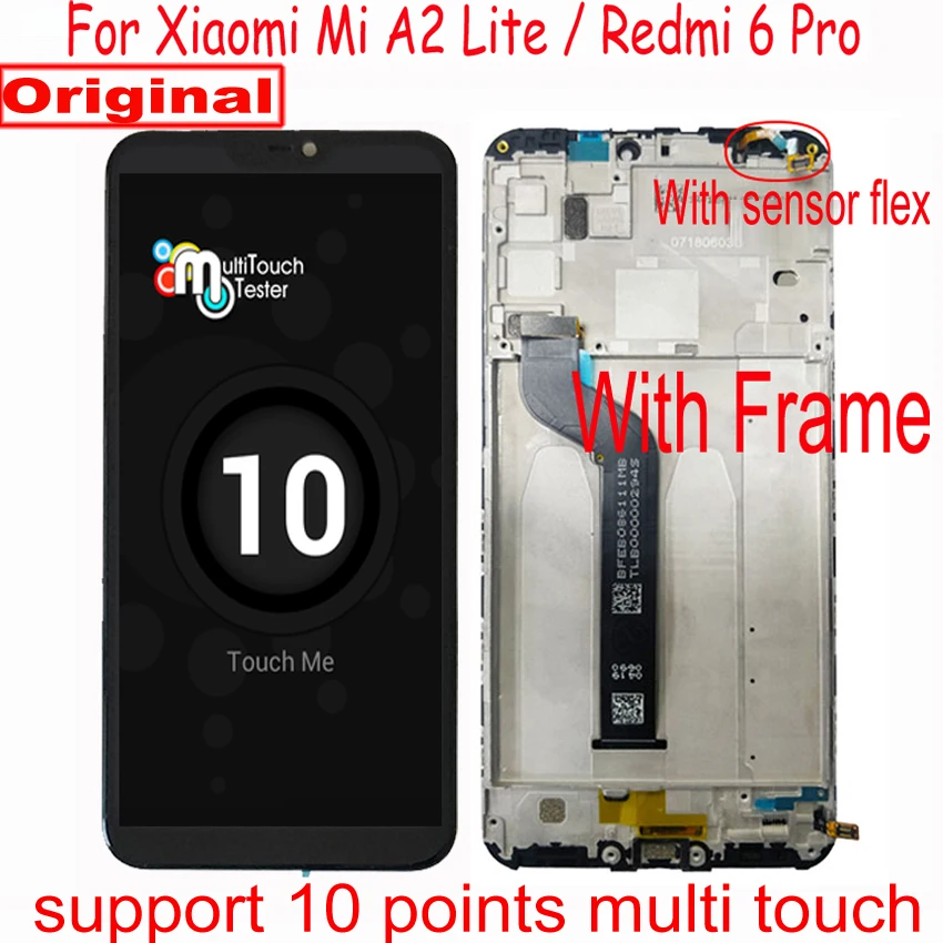 Оригинальный ЖК дисплей для Xiaomi Redmi 6 Pro / Mi A2 Lite MiA2 Note сенсорный экран дигитайзер