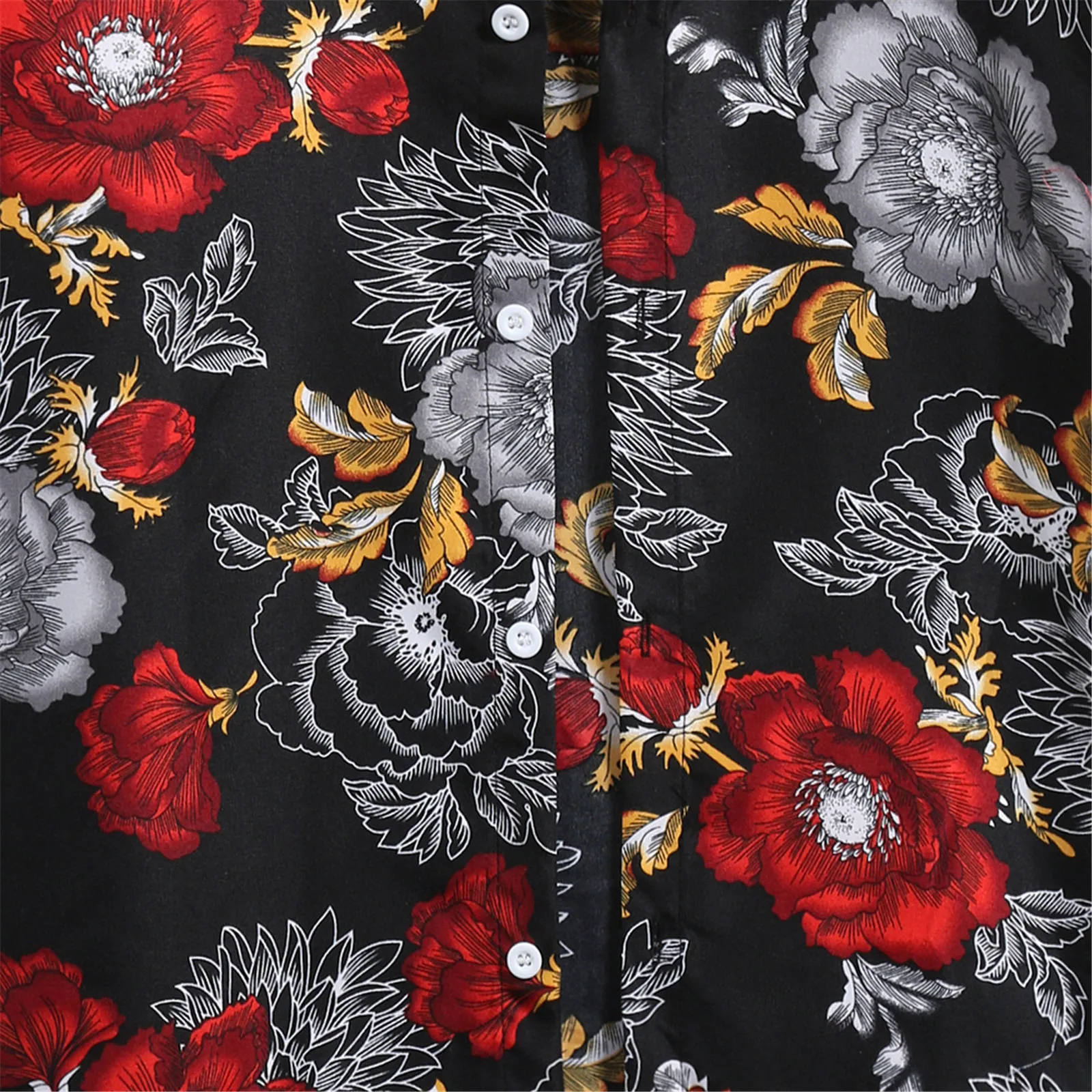 

New Men Vintage Shirt Cardigan Short Sleeve Hawaiian Beach Flower Shirt Men Comfortable Handsome Lapel Shirt Summer Clothes