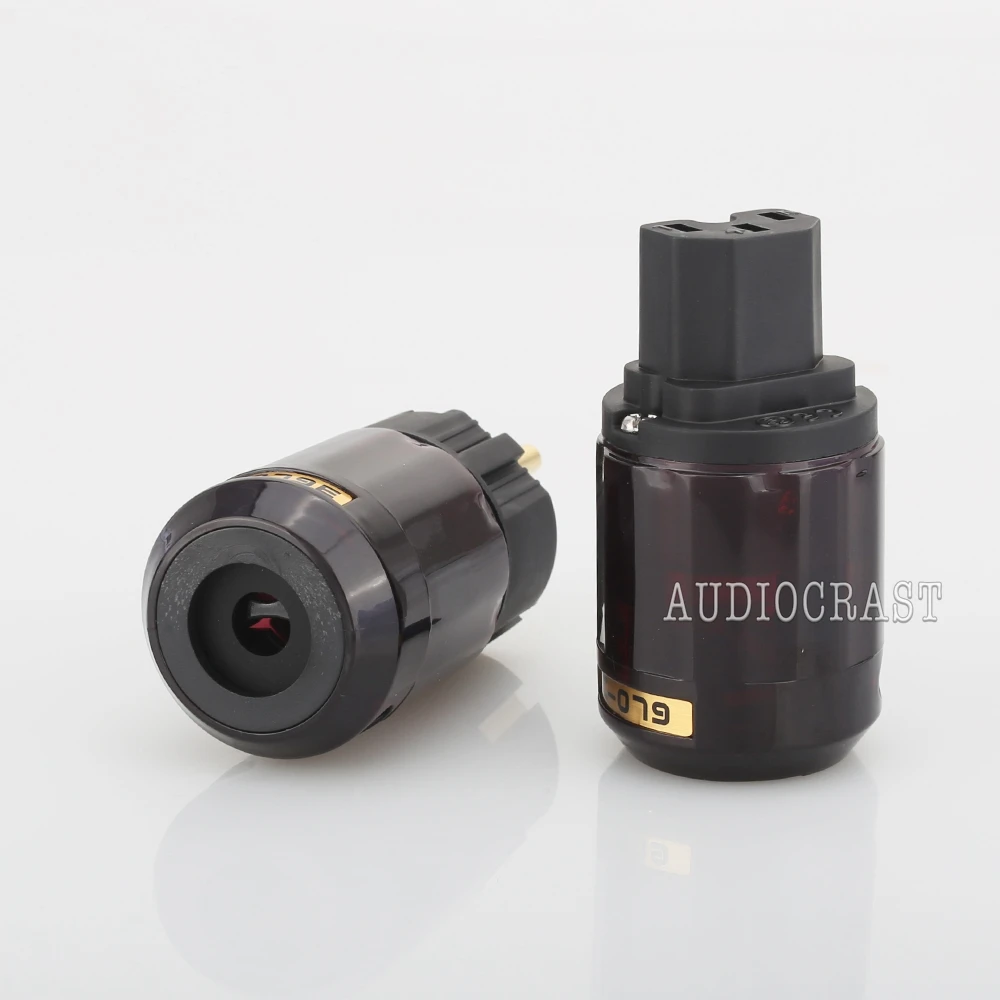 Привет конец пара P-079E+ C079 24k позолоченный ЕС разъем питания ac шнур питания Вилки