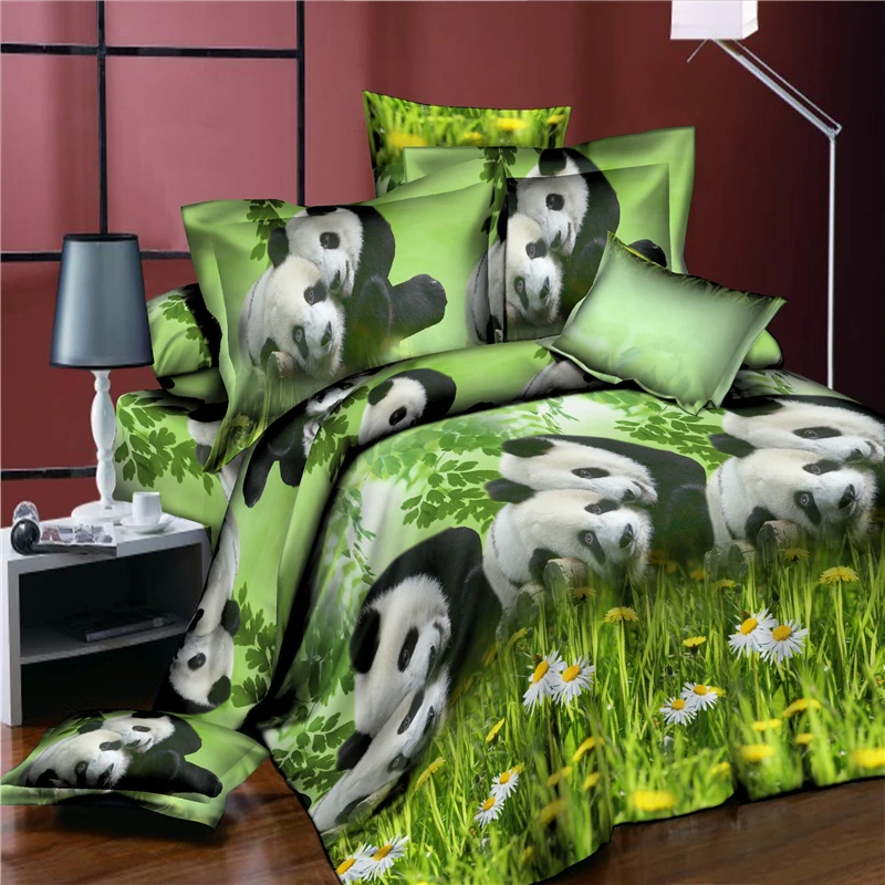 

Wild Lion Tiger Bedding Set Boys Bed Linen Set Fashion 3D Digital Printing Bedclothes Duvet Cover Set CN Queen King for Adults