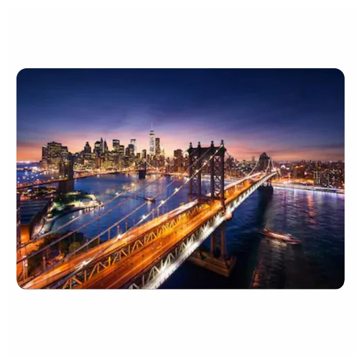 Modern New York City at Sunset Doormat Skyline USA Landmark Welcome Door Mat Rug Rubber Carpet for Kitchen Bathroom Home Decor | Дом и сад