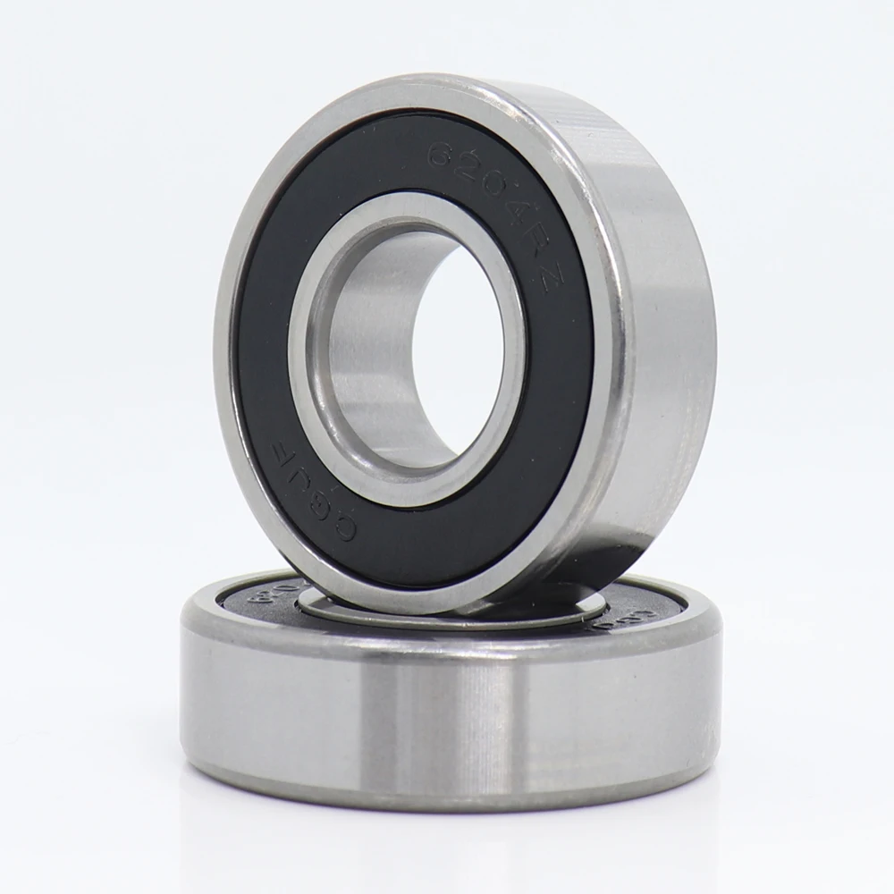 

6204RS Bearing ABEC-3 (2 PCS) 20x47x14 mm Deep Groove 6204-2RS Ball Bearings 6204RZ 180204 RZ RS 6204 2RS EMQ Quality