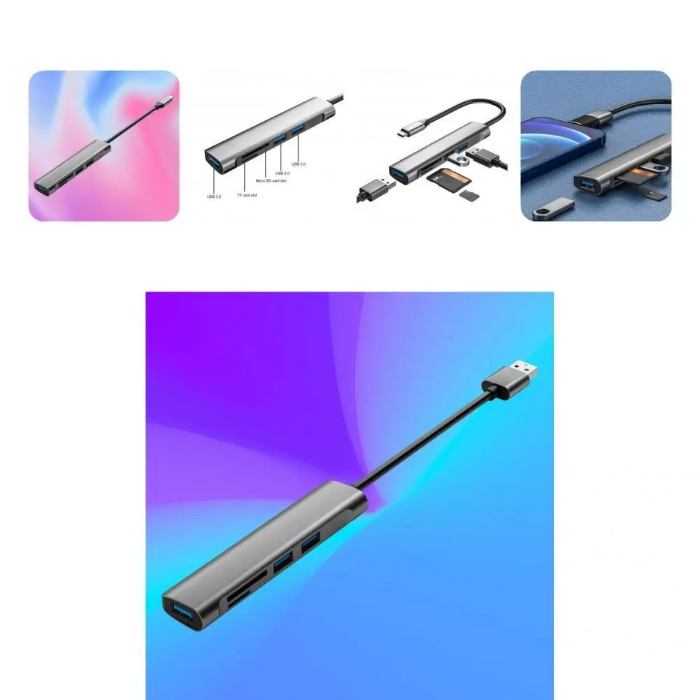 

Splitter Hub Safe Docking Station Portable Stable Signal Powerful Type-C USB 3.0 Splitter Card Reader