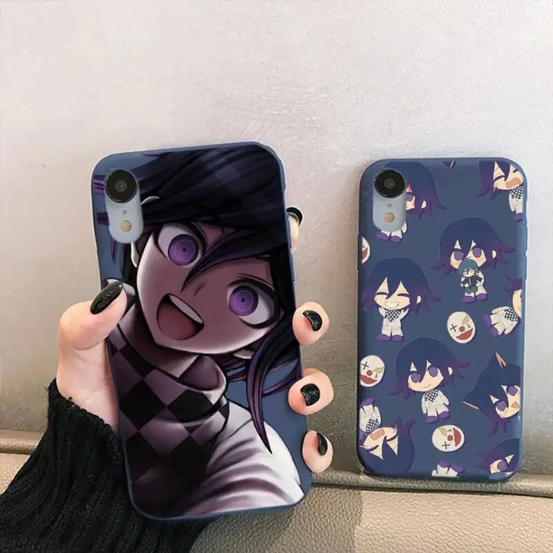 

Cartoon DANGANRONPA Phone Case For Iphone 6 6s 7 8 Plus XR X XS XSmax 11 12 Pro Mini Max Candy Purple Silicone Cover