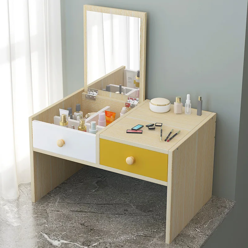 Современный макияж стол с зеркалом ручной работы доска твердой древесины ноги
