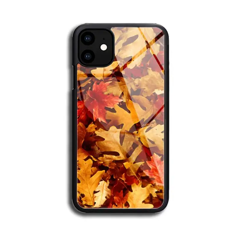 Резиновый чехол с осенними листьями для телефона iphone 11 pro max 12 iPhone Pro Max Mini XS 8 7 6 6S Plus