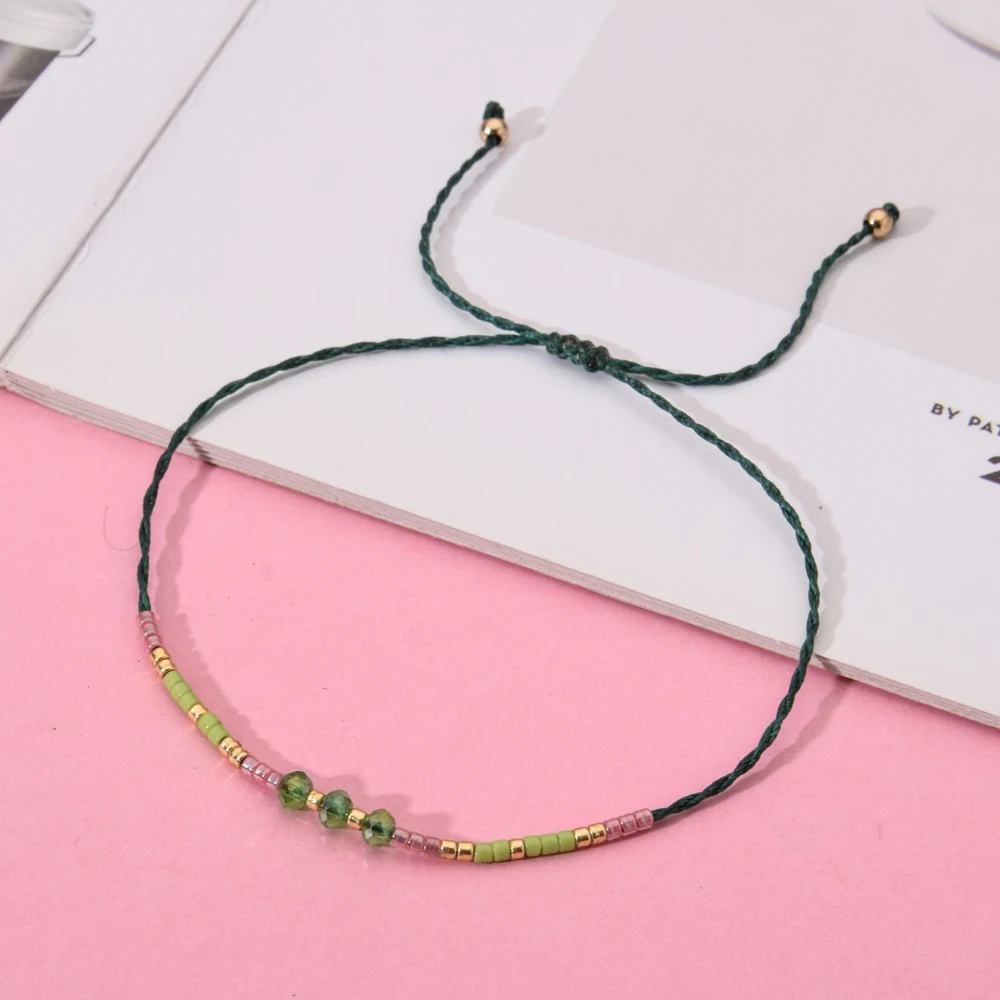 Плетеный Браслет-цепочка ручной работы в богемном стиле регулируемые браслеты с