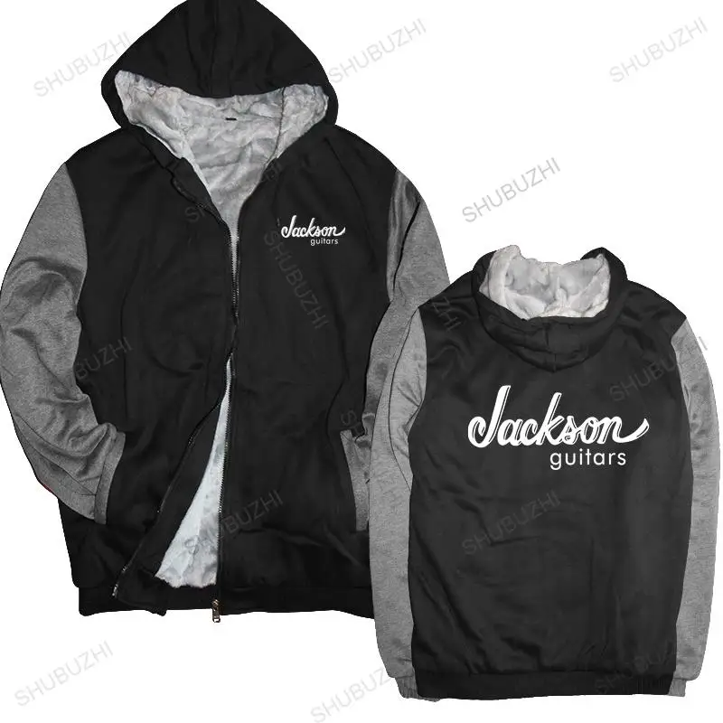 

new arrived men hoodies winter Jackson guitars Using Combed 20s brand hoodie warm jacket men sweatshirt zipper