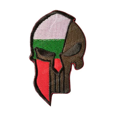 Bulgaria Spartan Каратель Спартанский череп шлем Россия Американский Израиль Канада Испанский Великобритания Чешский Немецкий флаг патч тактический боевой дух нашивки значки - Цвет: Bulgaria Spartan