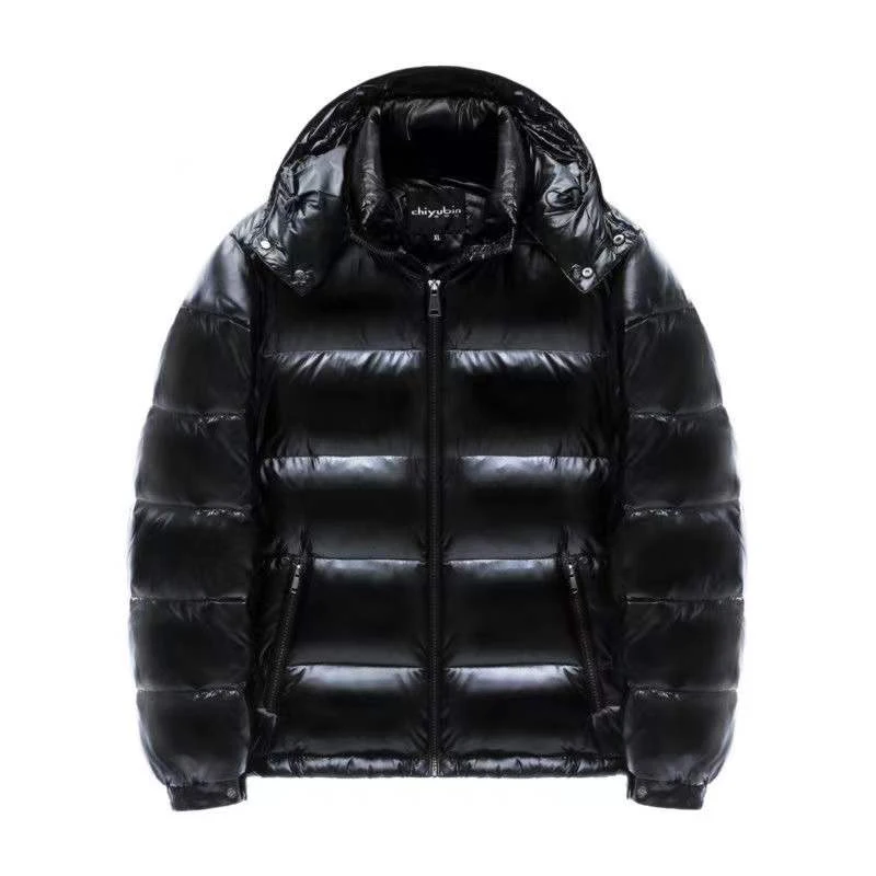 2022 New Winter Brand Men's Down Jacket Thick Youth Black Shiny Warm White Duck Down Casual Jacket Waterproof M-4XL 110KG