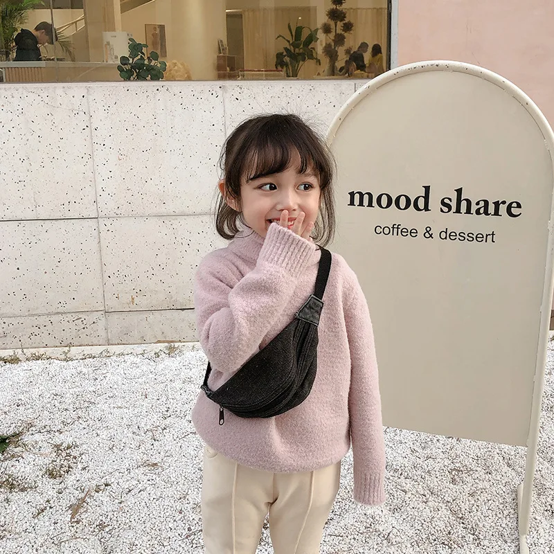 Новинка 2019 года зимние свитера для девочек детская однотонная шерстяная нижняя