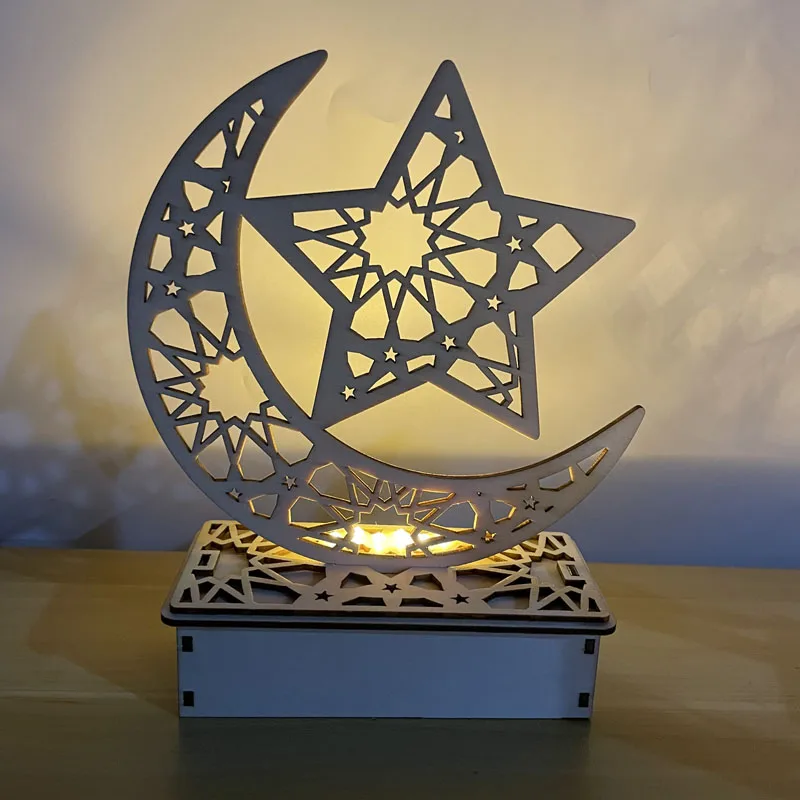 

Ramadan Decoration Wooden Palace Light Eid Mubarak Party Favors Wood Craft Ramadan Kareem Deco Muslim Islamic Eid 2021 Party
