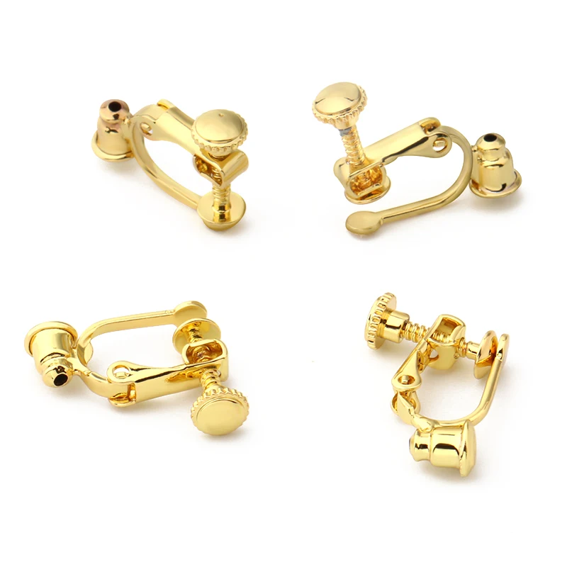 10pcs Ear Clip Converter Multiple Styles Multiple Colors DIY Jewelry Making Accessories No Pierced Clip on Earrings Wholesale