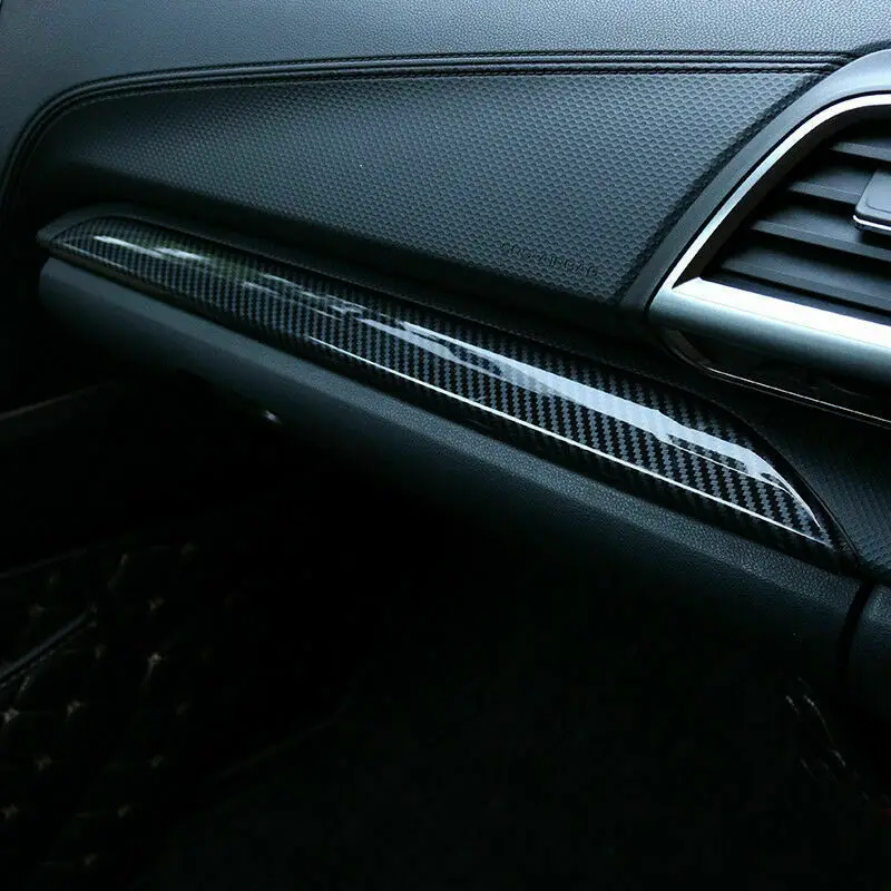 

for Subaru Forester 2019 2020 Carbon Fiber Look Dashboard Console Stripe Trim 2pcs Car modification Auto parts