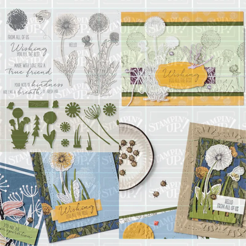 

Dandelion Metal Cutting Dies and Stamps Stencil for Scrapbooking Handmade Knife Mould Blade Punch Stencils Dies Cut Model