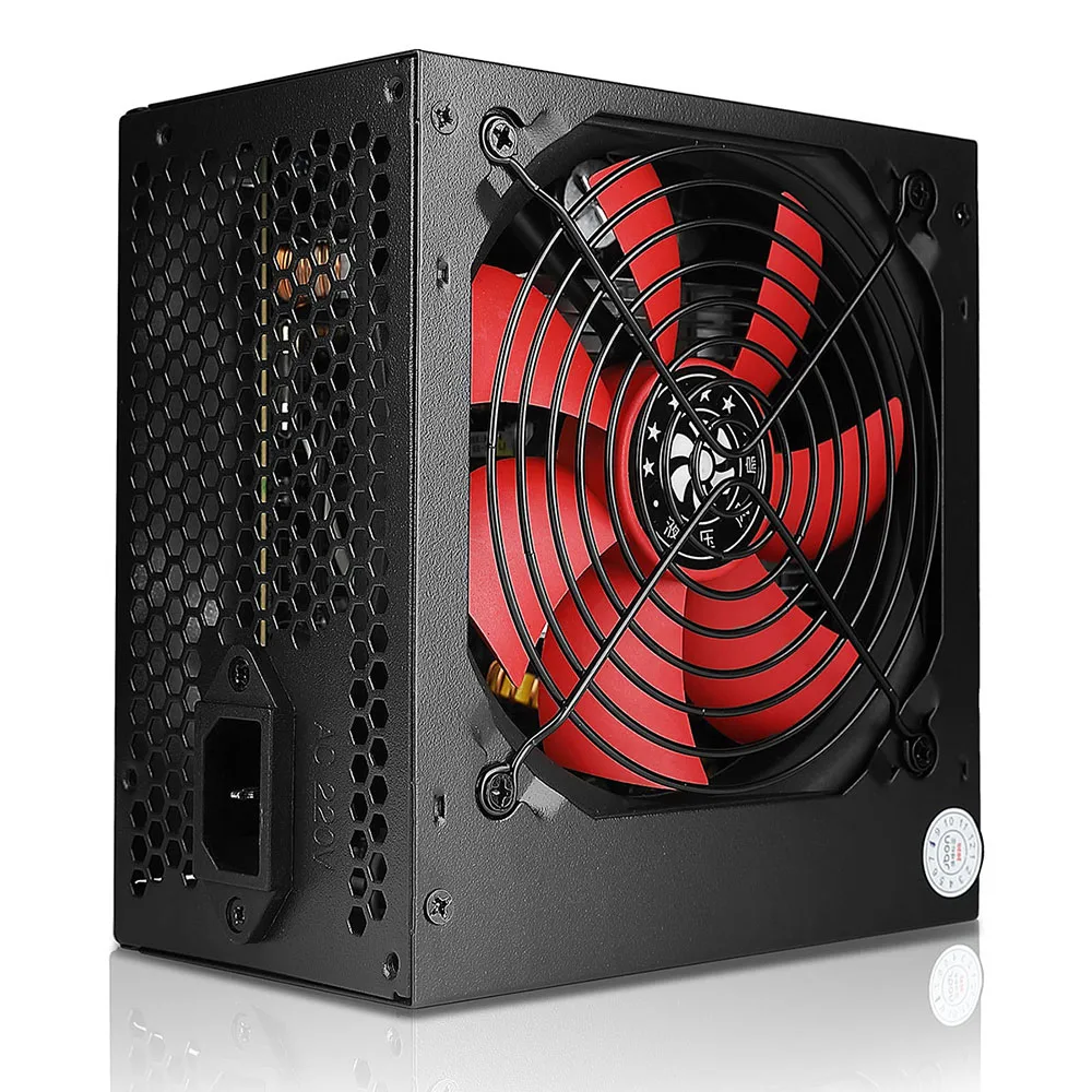 

600WS Computer Power Supply 120mm Mute Fan 24Pin SATA PATA 12V Gaming PC Miner Power Supply for BTC Desktop