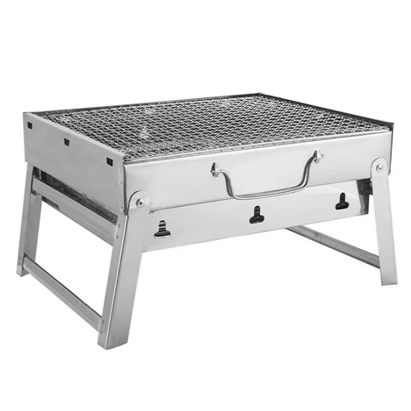 

Picnic BBQ Charcoal Grills for Barbecue Outdoor 35*27*20cm Stainless Steel Hiking Charcoal Camping Grill Easy To Use Hot sell
