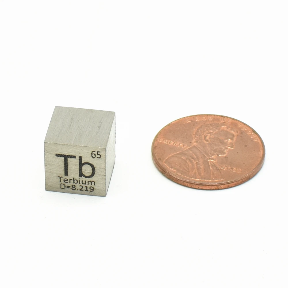

Куб Terbium Tb, редкоземельный высокочистый элемент для исследований и разработок, металлическая простая коллекция веществ 10x10x10 мм