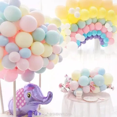 100pcs Macaron шар 1 пастельно 10 дюймов конфеты Цвета Свадебные Baby Shower Юбилей вечерние