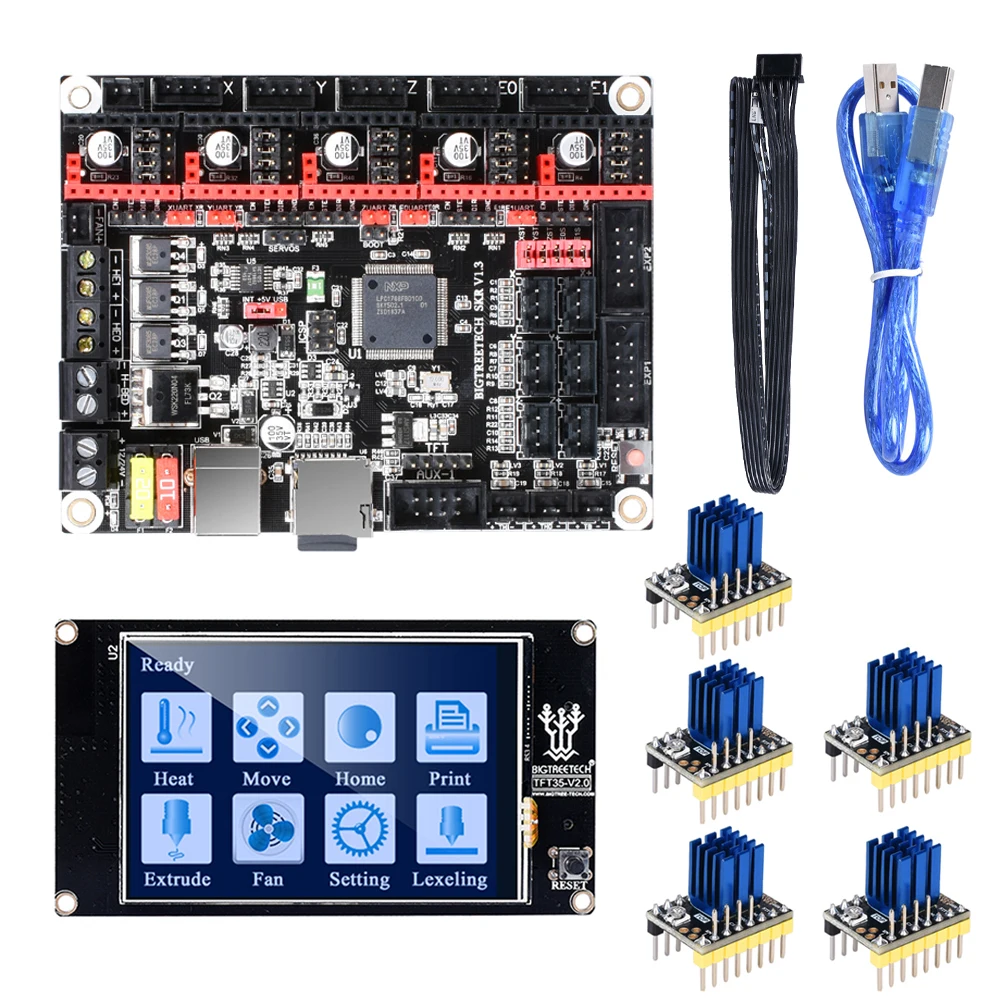 BIGTREETECH SKR V1.3 3d принтер плата управления 32Bit+ BLTouch+ TMC2208 TMC2130 SPI+ TFT35 сенсорный экран 3d принтер части для Ender 3