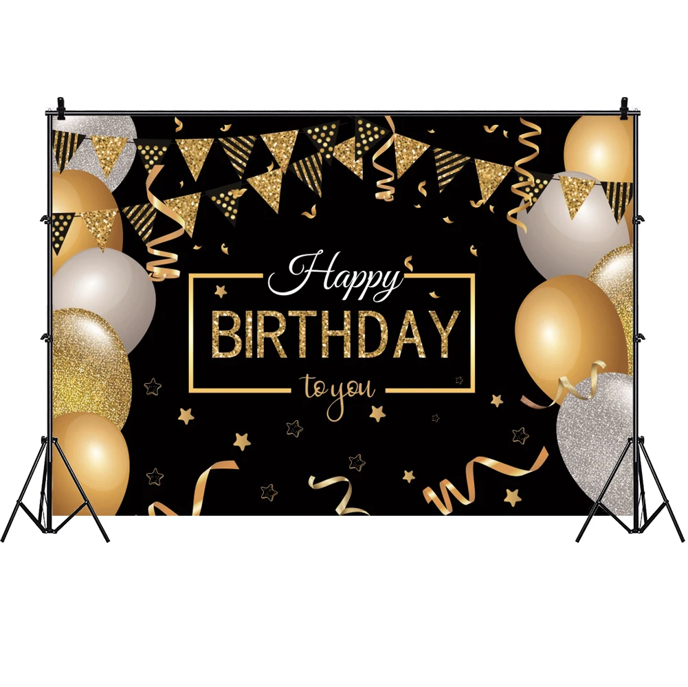 Черный золотой фон для фотосъемки с изображением женщин и мужчин на день