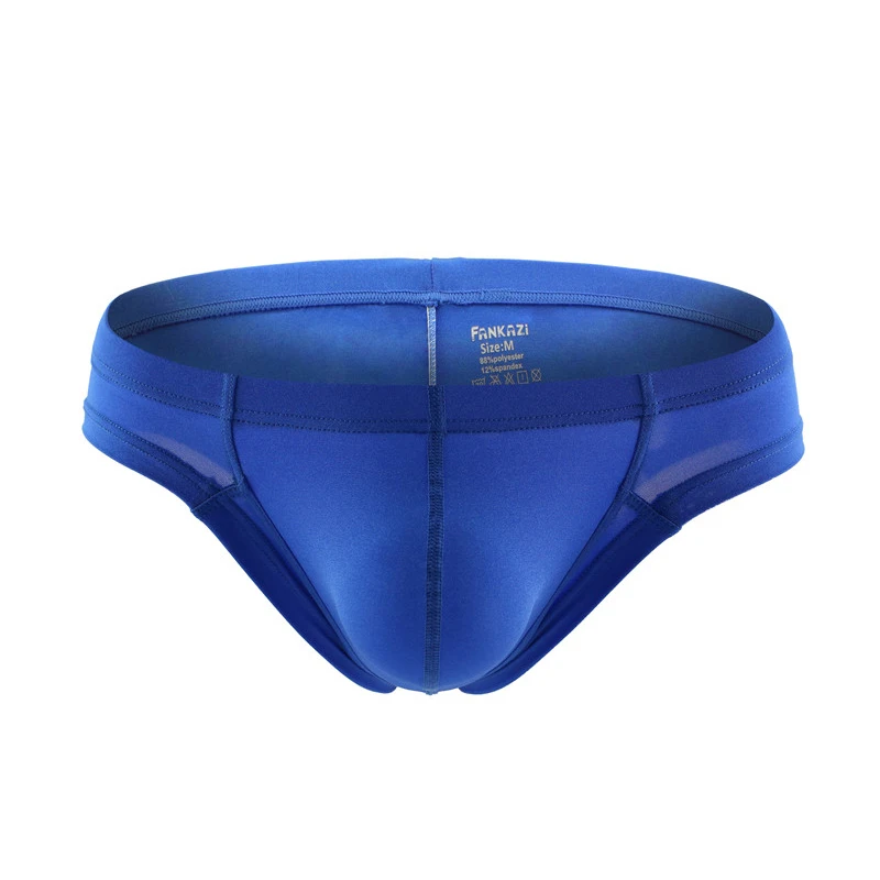 5PCS Sexy Men's Underwear Nylon Briefs One-piece Ice Silk Men's Briefs Low Waist Sexy Shorts Men Elastic Underpants Male Pantes