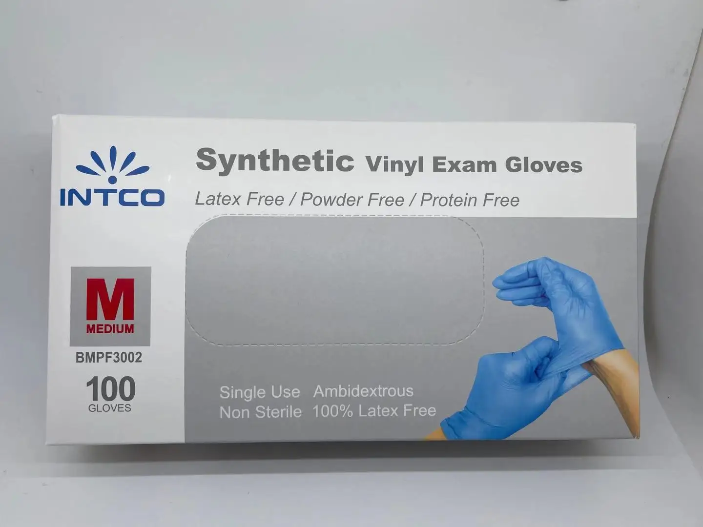 Intco нитриловые Перчатки одноразовые синтетические винил и смешанный синий 20 40 100