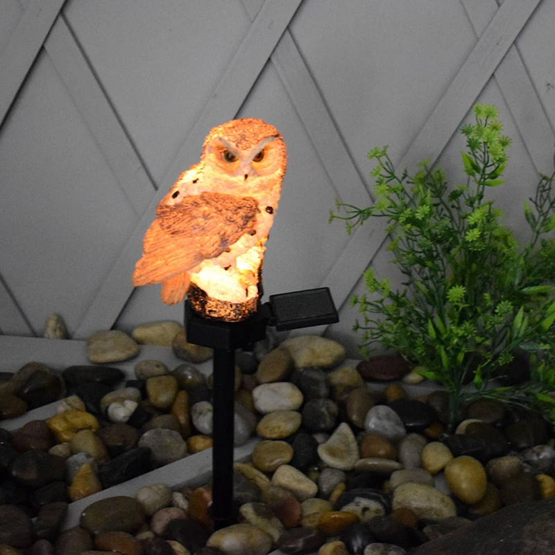 Solar Owl Light LED Panel Fake Waterproof IP65 Outdoor Powered Led Path Lawn Yard Garden Decoration Lamps |