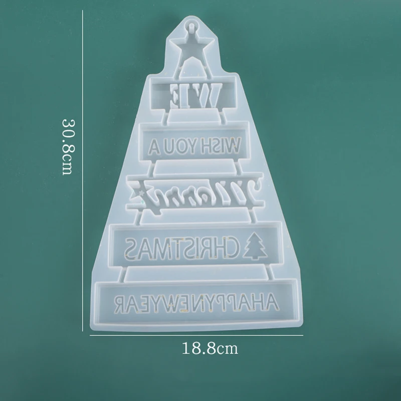 

DIY Crystal Epoxy Mold Christmas Tree Listing Decoration Christmas Material House Decoration Christmas Silicone Mold