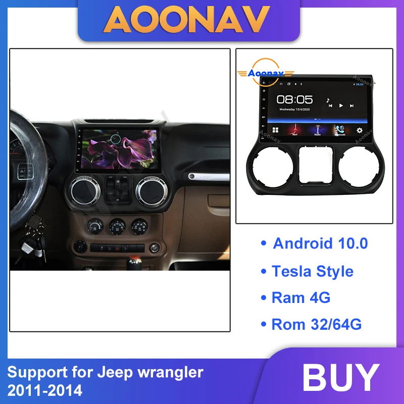 Автомобильный мультимедийный плеер 2DIN Android для Jeep wrangler 2011 2012 2013 2014 стерео радио GPS