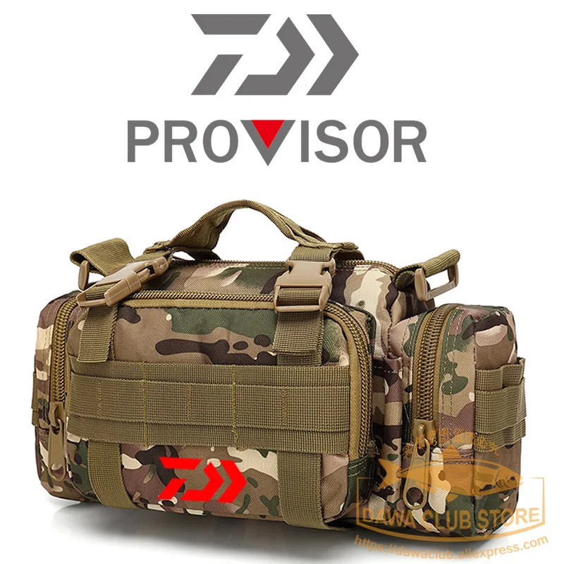 

2021 DAWA Fishing Bag Waist Pack Fishing Lures Gear Storage Bag Single Shoulder Fishing Tackle Bag Multifunctional Crossbody Bag