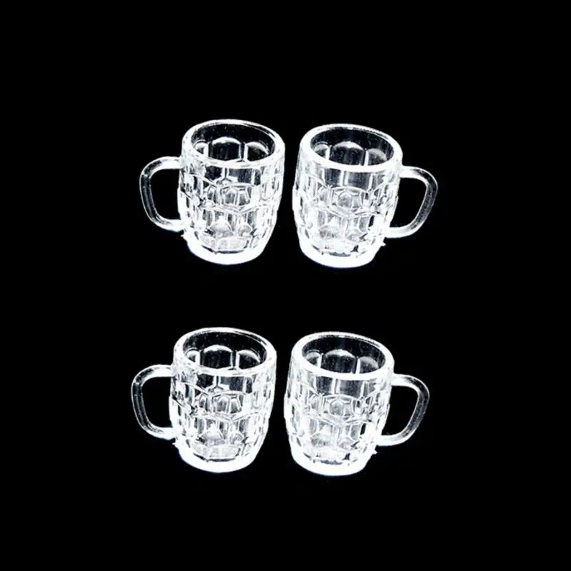 

G2AD 1:12 Scale Dollhouse Miniature Transparent Mini Crushed Ice Wine Glass Cup Model Decoration Accessories Pretend Home Party