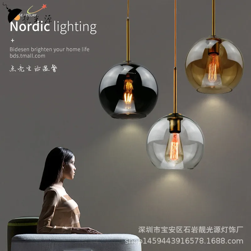 

nordic lampen industrieel wood Home Decoration E27 Light Fixture restaurant LED pendant lights hanglamp luminaria pendente