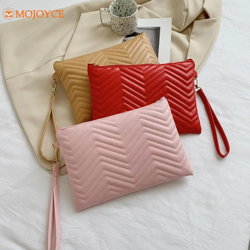 

Women Wristlet Bag Vintage Women Leather Bag Pure Color Casual Fold Envelope Bag Outdoor Portable Wallet for Travel
