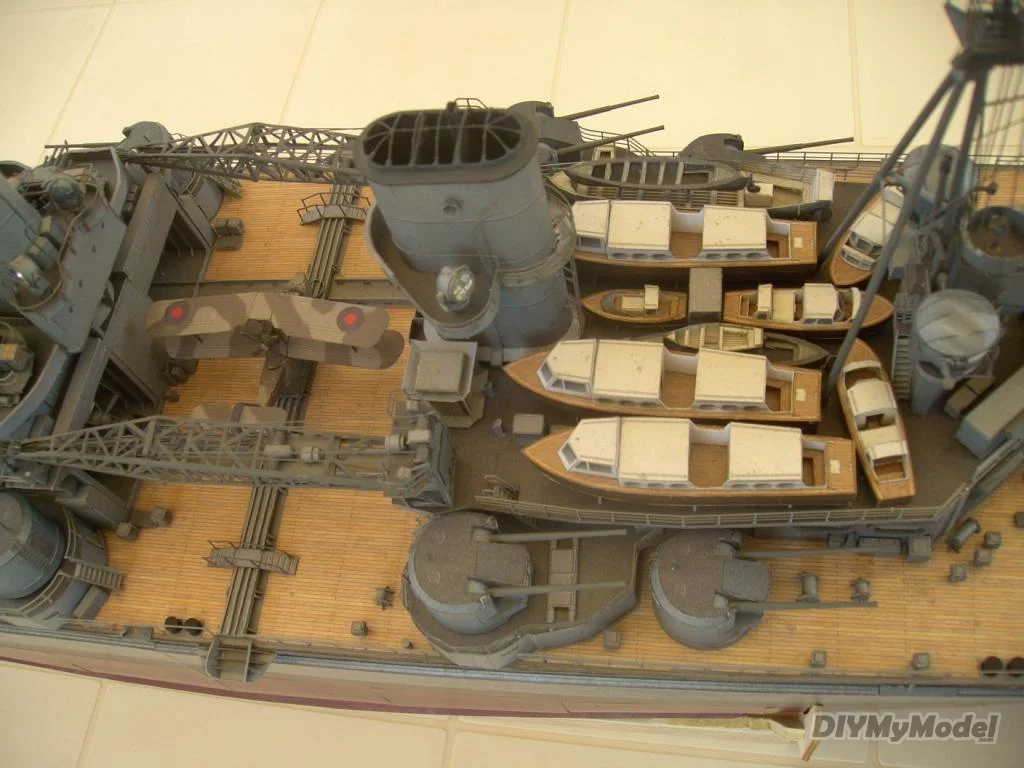 DIYMyModeI-rompecabezas del rey brit&aacute;nico de George V, battleship, bricolaje, artesanal, modelo de papel, juguete hecho a mano, regalo, utillaje de pel&iacute;cula-3